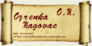 Ozrenka Magovac vizit kartica